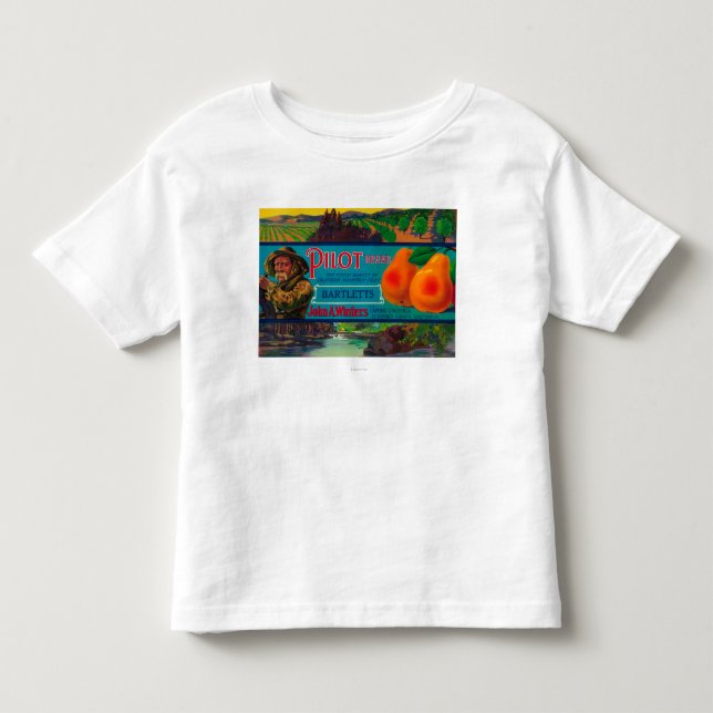 T-shirts Condado piloto de LabelEl Dorado da caixa da pera, (Frente)