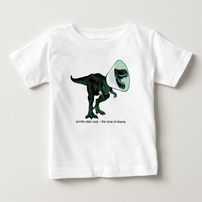 T-shirts Cone de T-Rex do bebê T da vergonha 2 (Frente)