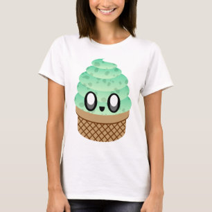 T-SHIRTS CONE DOS PEDAÇOS DE CHOCOLATE DA HORTELÃ DO