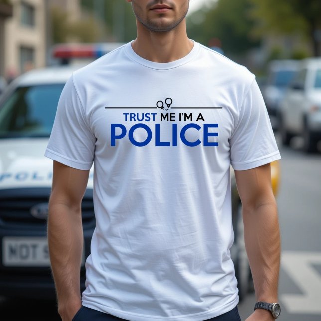 T-SHIRTS CONFIE EM MIM QUE SOU POLÍCIA (Criador carregado)