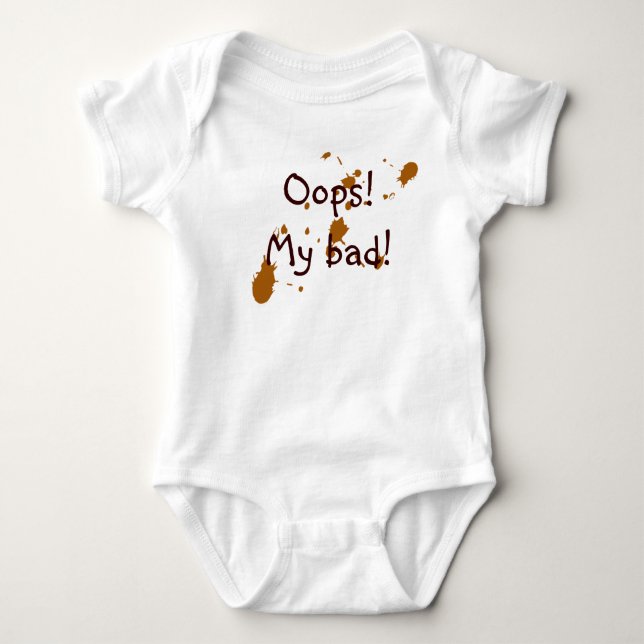 T-shirts Confusão do bebê "MEU MAU! " (Frente)