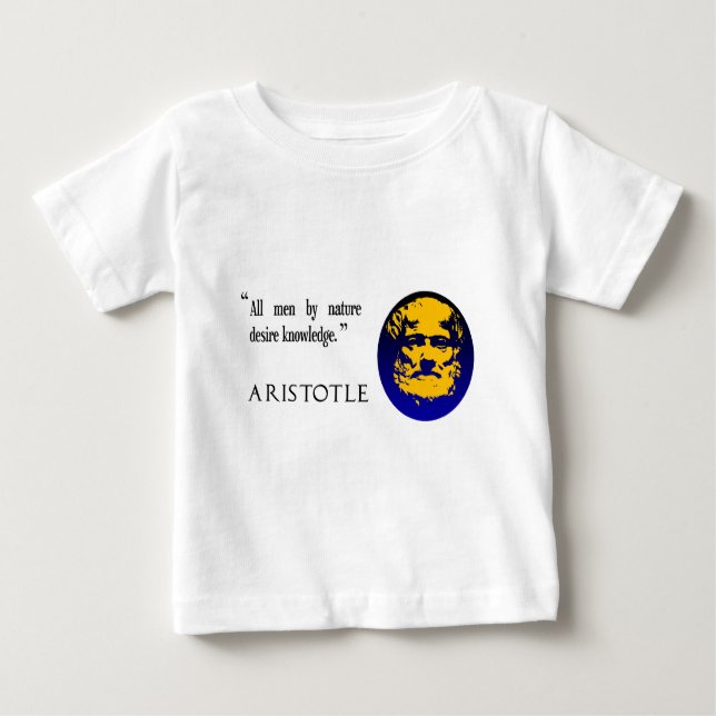 T-shirts Conhecimento de Aristotle (Frente)
