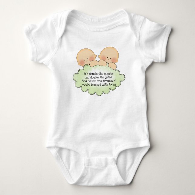 T-shirts Conjunto de tutu de bebê menina gêmeas (Frente)