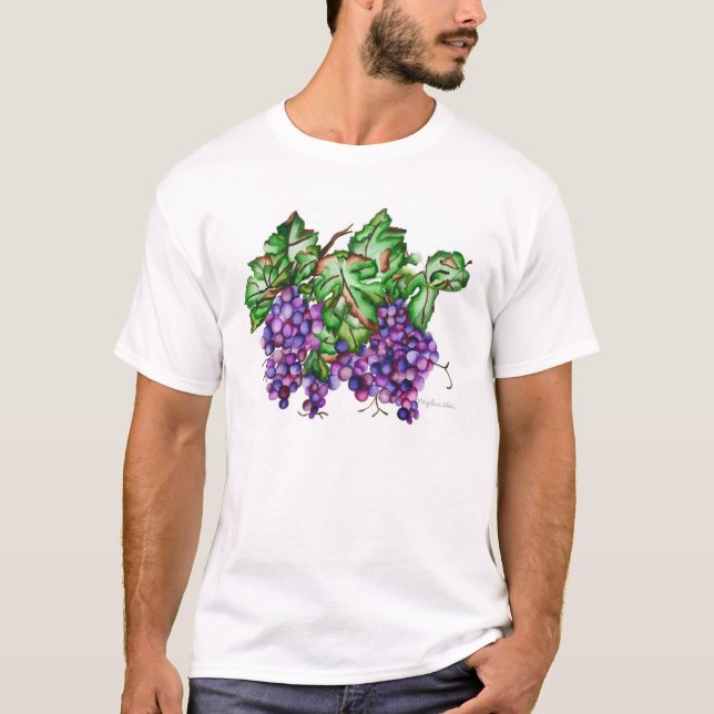 T-shirts conjunto de uvas (Frente)