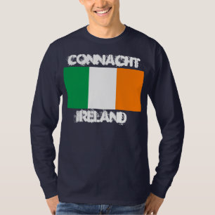 T-shirts Connacht, Ireland com bandeira irlandesa