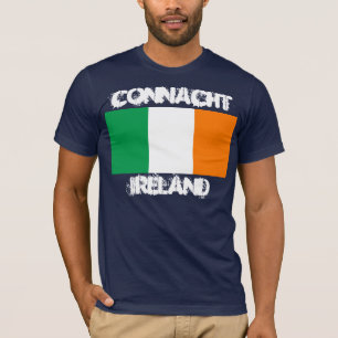 T-shirts Connacht, Ireland com bandeira irlandesa