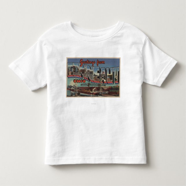 T-shirts Conneaut, Ohio - grandes cenas da letra (Frente)