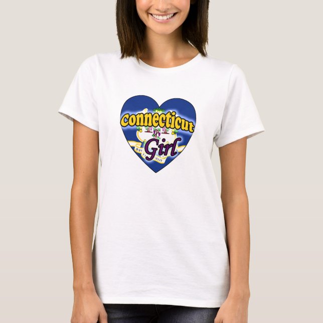 T-shirts Connecticut Girl (Frente)