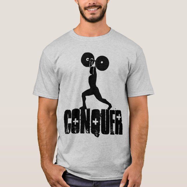 T-SHIRTS CONQUISTE O GIM & LEVANTAMENTO DE PESO (Frente)