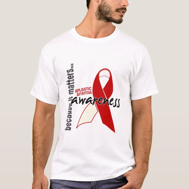 T-shirts Consciência 1 da anemia não plástica (Frente)