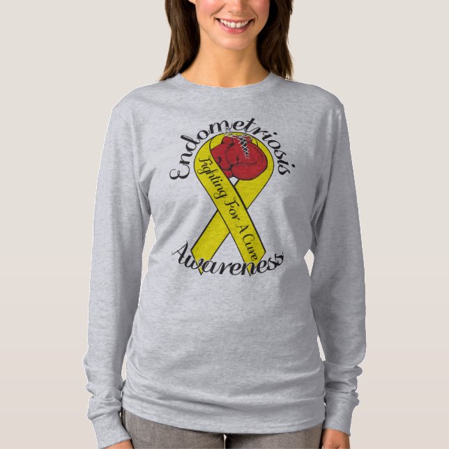 T-shirts CONSCIÊNCIA Bella da ENDOMETRIOSE+Camisa das (Frente)