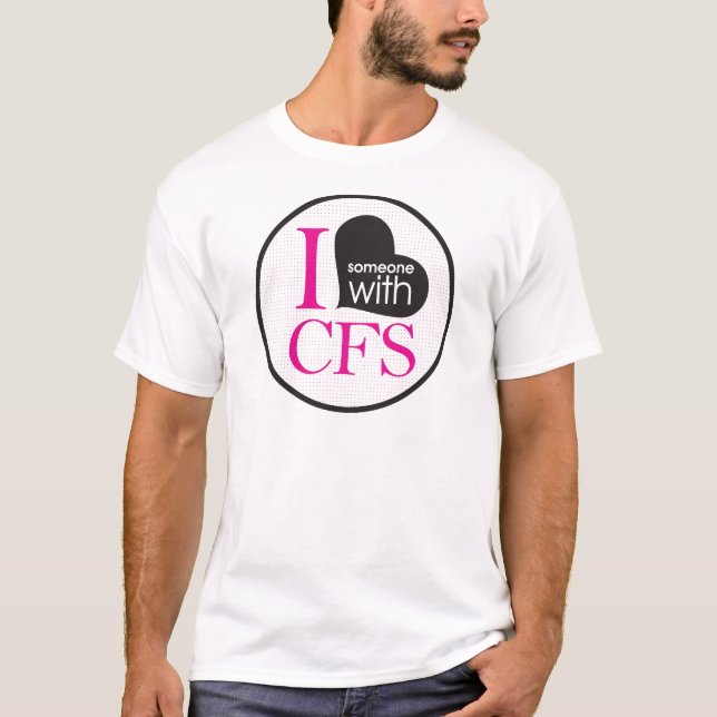 T-shirts Consciência crônica da fadiga (rosa e preto) (Frente)