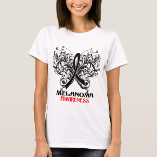 T-shirts Consciência da melanoma da borboleta