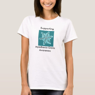 T-shirts Consciência de apoio de Gravis da miastenia