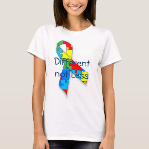 T-shirts Consciência do autismo diferente não menos t-shi