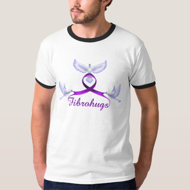 T-shirts Consciência e apoio da fibromialgia (Frente)