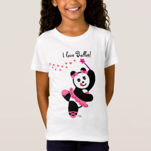 T-shirts Considerando do dançarino de balé da panda de