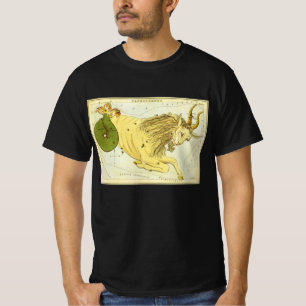 T-shirts Constelação de Capricórnio Vintage, Espelho da Urâ