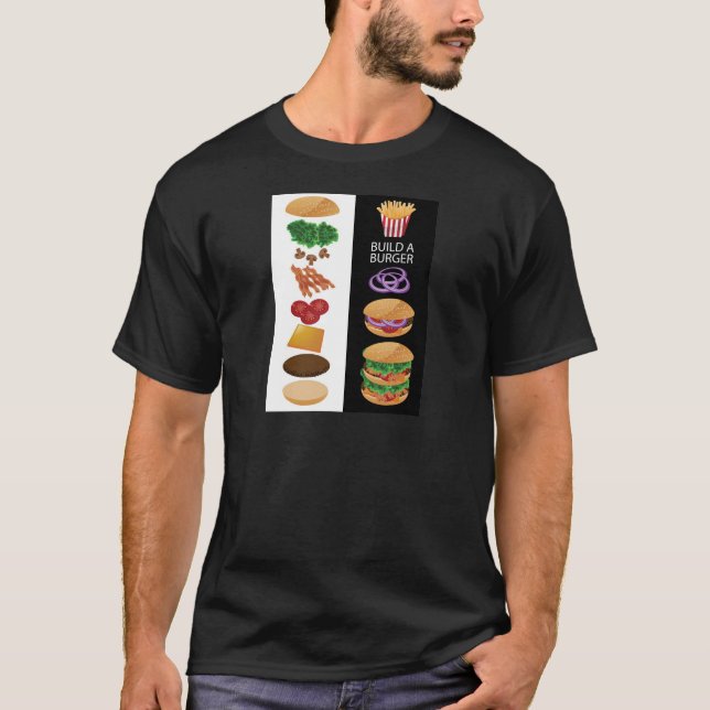 T-shirts Construa um hamburguer (Frente)