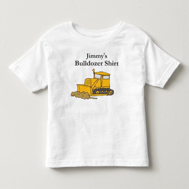 T-shirts construção de buldozer personalizado (Frente)