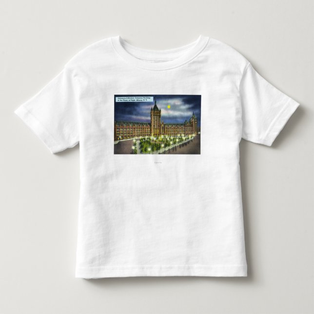 T-shirts Construção de Delaware e de Hudson Co. na noite (Frente)