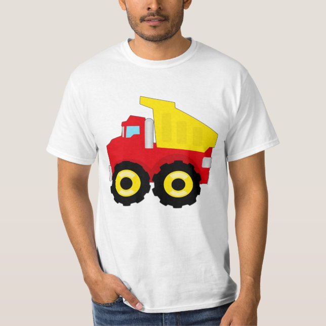 T-shirts Construção Dumptruck dos miúdos (Frente)