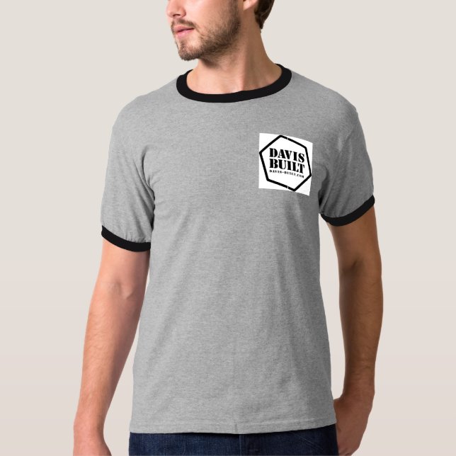 T-shirts CONSTRUÍDO. NÃO COMPRADO. (preto/cinzas) (Frente)