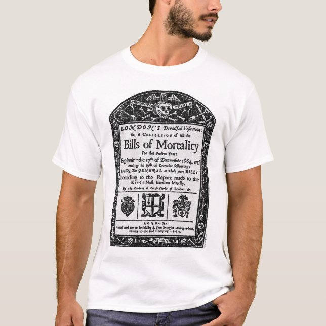 T-shirts Contas da mortalidade 1665 (Frente)