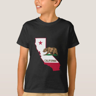 T-shirts Contorno da Califórnia e Sinalizador