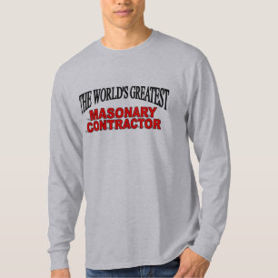 T-shirts Contratante do Masonary do mundo o grande
