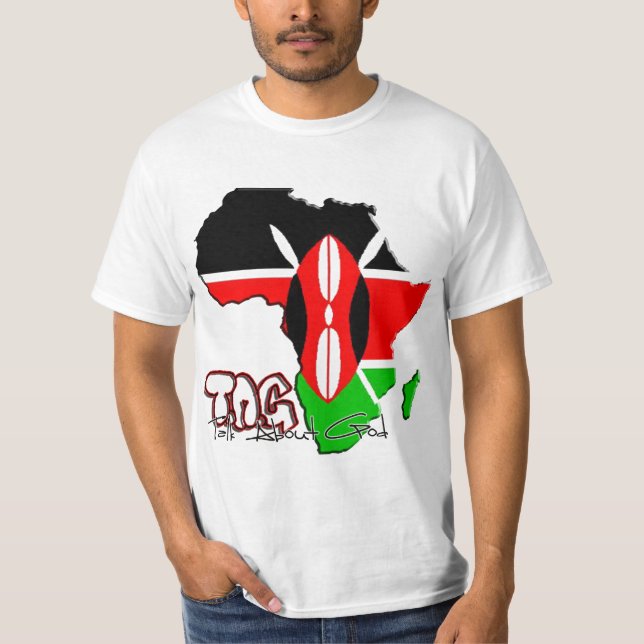 T-shirts Conversa sobre o deus em Kenya (Frente)