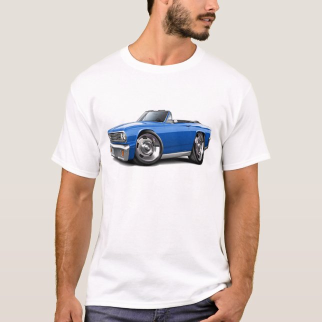 T-shirts Convertible 1964 azul de Chevelle (Frente)