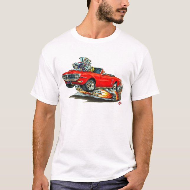 T-shirts Convertible 1967-68 vermelho de Firebird (Frente)