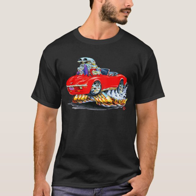 T-shirts Convertible 1968-72 vermelho de Corveta (Frente)