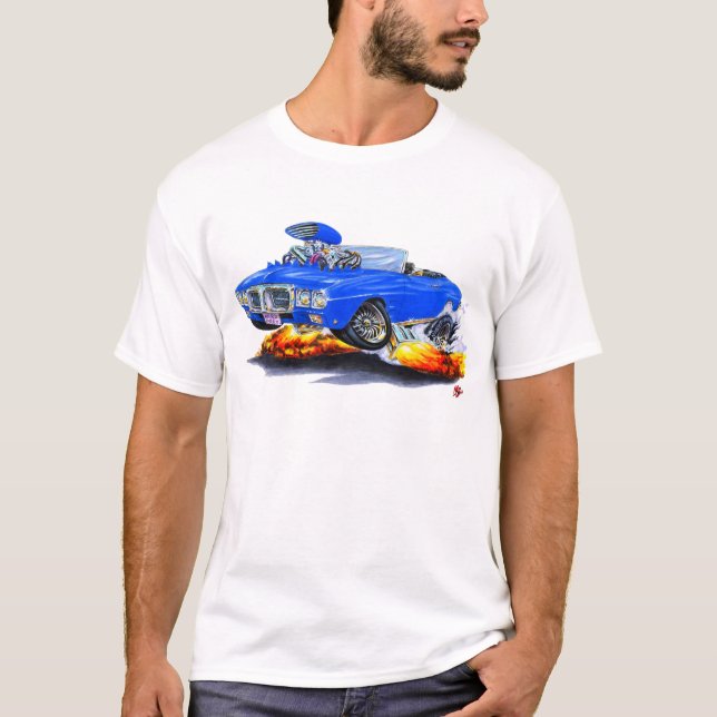 T-shirts Convertible 1969 azul de Firebird (Frente)