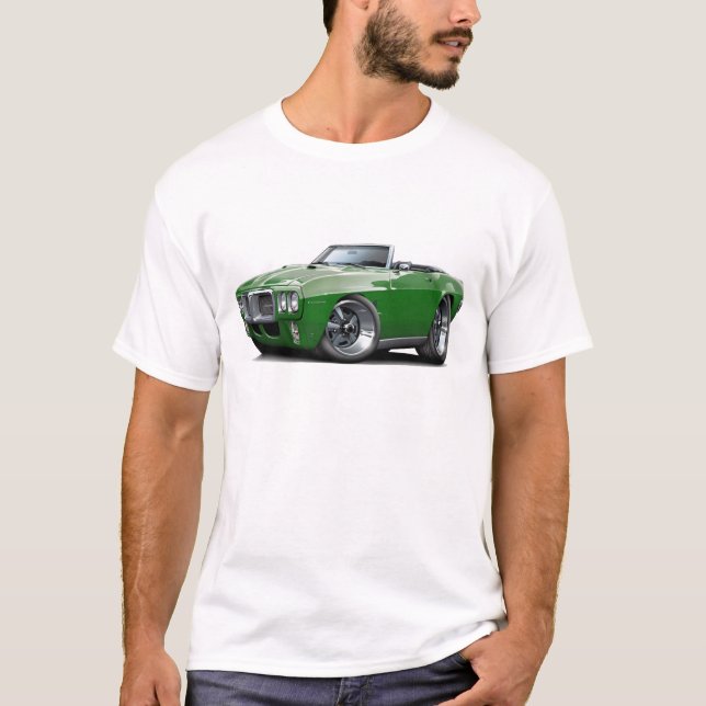 T-shirts Convertible 1969 verde escuro de Firebird (Frente)