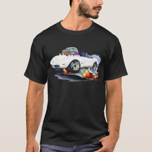 T-shirts Convertible 1973-76 branco de Corveta