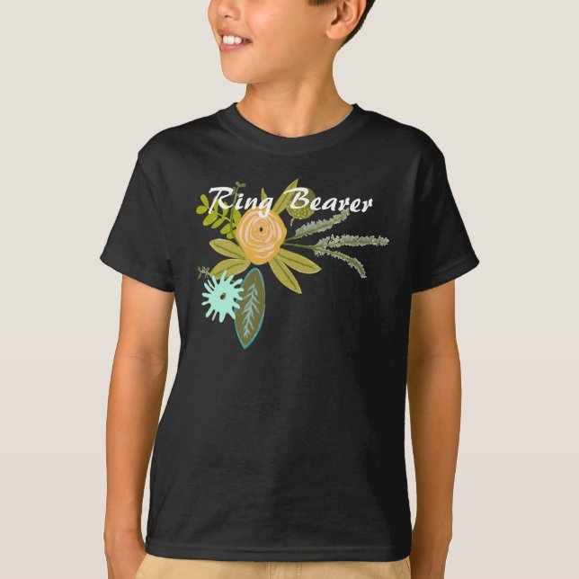 T-shirts Convidar Casamento tema damasco Moderno (Frente)