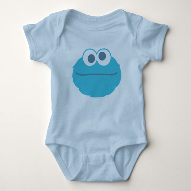 T-shirts Cookie Monster Baby Face Grande (Frente)