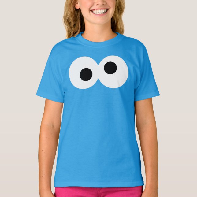 T-shirts Cookie Monster Face Grande (Frente)