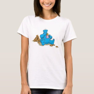 T-shirts Cookie Monster Vintage Comendo Cookies