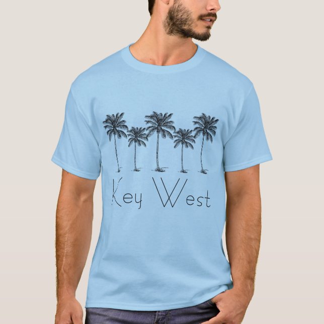 T-shirts Coqueiros de Key West Flórida (Frente)