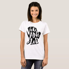 T-shirts Cor de Fundo Personalizada do Vegan Veganizada