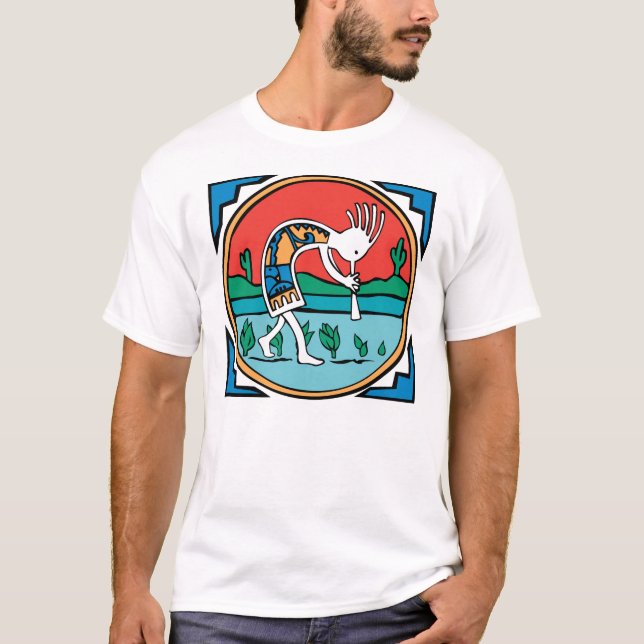 T-shirts Cor de Kokopelli (Frente)
