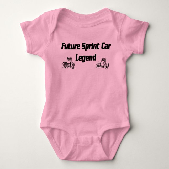 T-shirts Cor-de-rosa da legenda do carro Sprint (Frente)