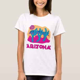 T-shirts Cor-de-rosa do deserto arizona