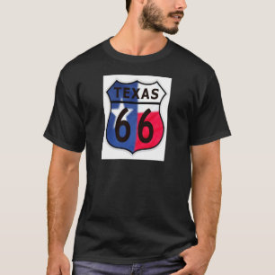 T-shirts Cor de Texas da rota 66
