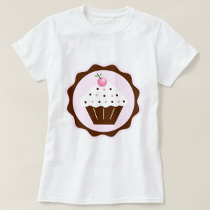 T-SHIRTS COR E PINCO DO CUPCAKE