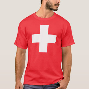 T-shirts Cor editável do fundo, a bandeira da suiça
