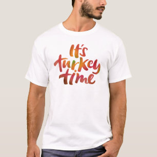 T-shirts Cor Engraçada É Janta de Ação de Graças na Turquia